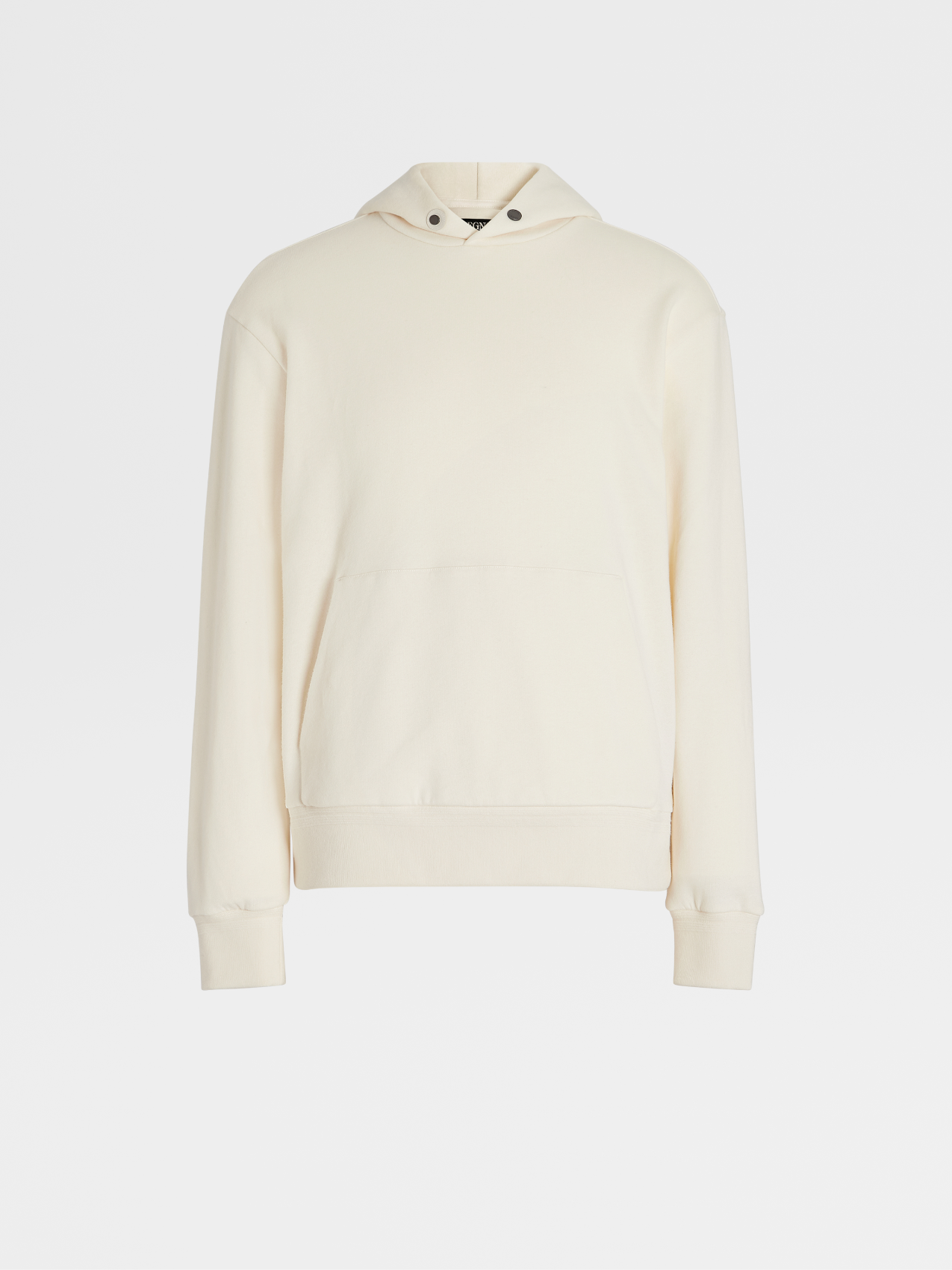 White Cotton and Cashmere Hoodie